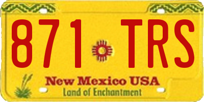 NM license plate 871TRS