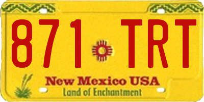 NM license plate 871TRT