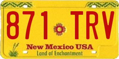NM license plate 871TRV