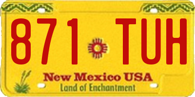 NM license plate 871TUH