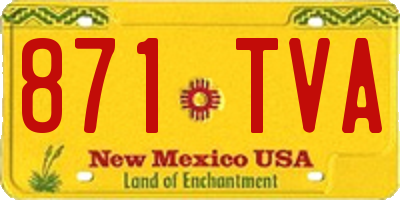 NM license plate 871TVA