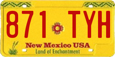 NM license plate 871TYH