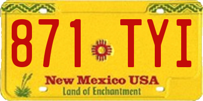 NM license plate 871TYI