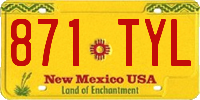NM license plate 871TYL