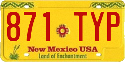 NM license plate 871TYP