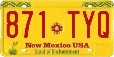 NM license plate 871TYQ