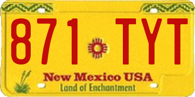 NM license plate 871TYT