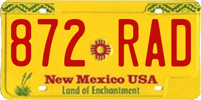 NM license plate 872RAD