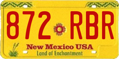 NM license plate 872RBR