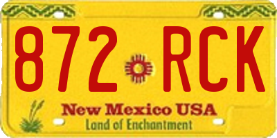 NM license plate 872RCK
