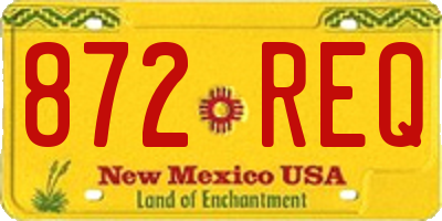 NM license plate 872REQ
