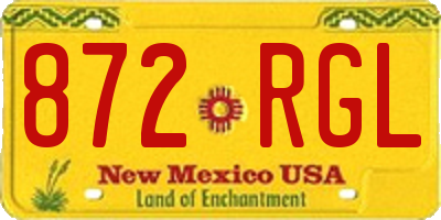 NM license plate 872RGL