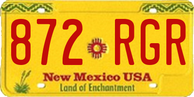 NM license plate 872RGR