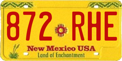 NM license plate 872RHE