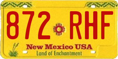 NM license plate 872RHF