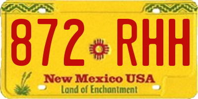 NM license plate 872RHH