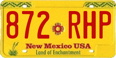 NM license plate 872RHP
