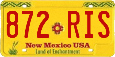 NM license plate 872RIS