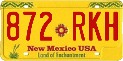 NM license plate 872RKH
