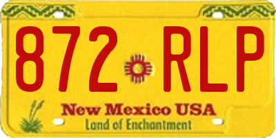 NM license plate 872RLP