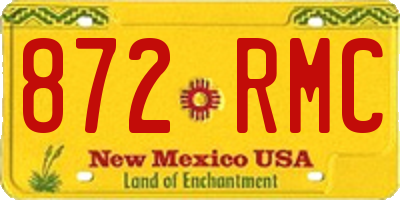 NM license plate 872RMC