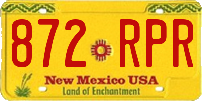 NM license plate 872RPR