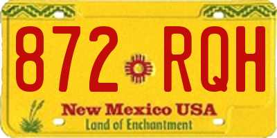 NM license plate 872RQH