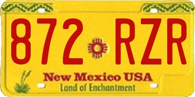 NM license plate 872RZR
