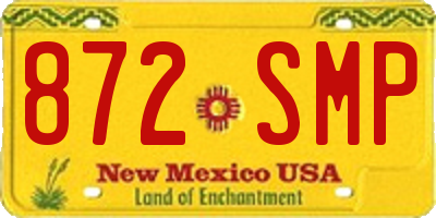NM license plate 872SMP
