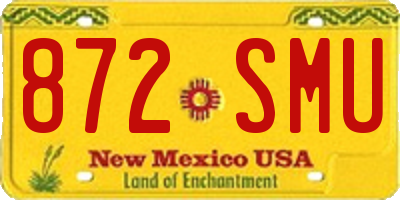 NM license plate 872SMU