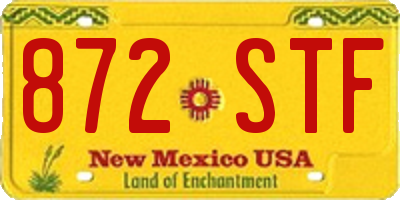 NM license plate 872STF