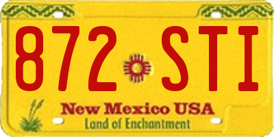 NM license plate 872STI
