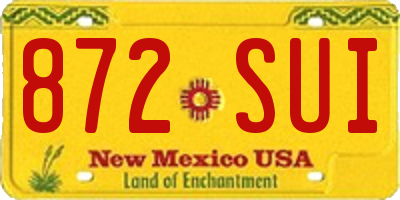 NM license plate 872SUI
