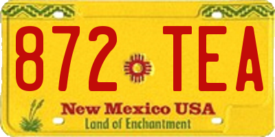NM license plate 872TEA