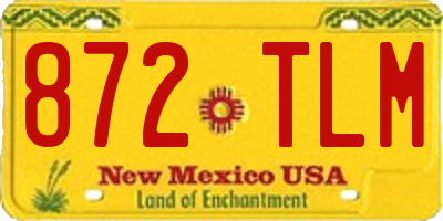 NM license plate 872TLM