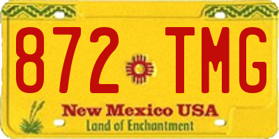NM license plate 872TMG