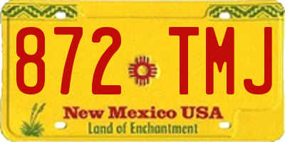 NM license plate 872TMJ