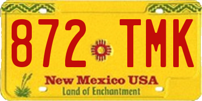 NM license plate 872TMK