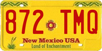 NM license plate 872TMQ