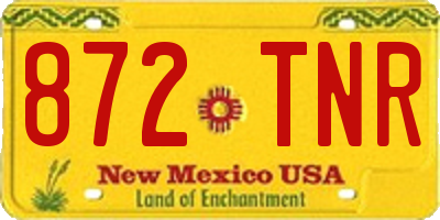 NM license plate 872TNR