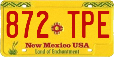 NM license plate 872TPE