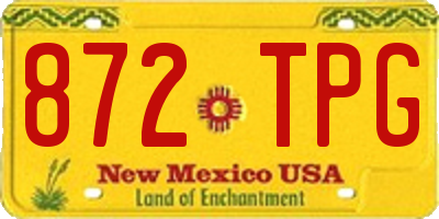 NM license plate 872TPG