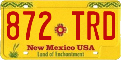 NM license plate 872TRD