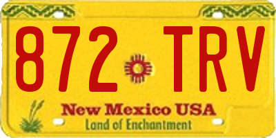 NM license plate 872TRV