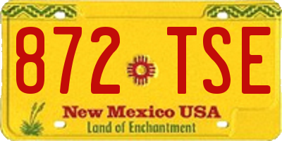 NM license plate 872TSE