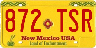 NM license plate 872TSR