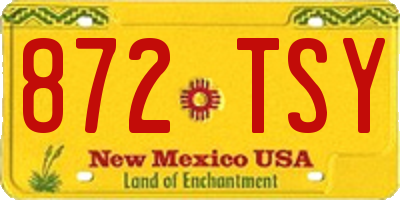 NM license plate 872TSY
