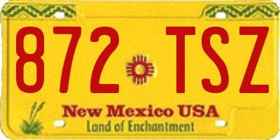 NM license plate 872TSZ