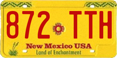 NM license plate 872TTH