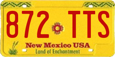 NM license plate 872TTS